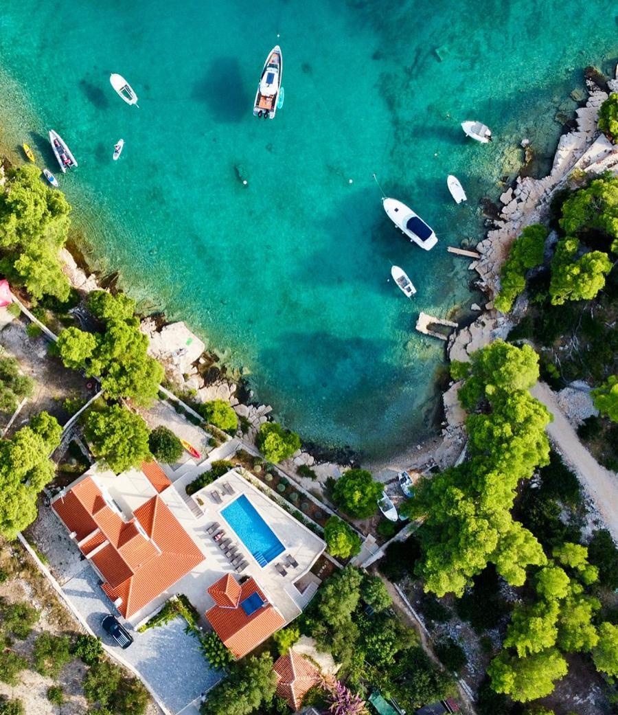 Luxury Villa Kate - In Lucice Bay With Turquoise Sea, Amazing Seaviews, And Heated Pool Милна Екстериор снимка